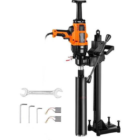 Carotteuse SucceBuy, 0,8 - 6,3 pouces de diamètre de forage, 2000 W, appareil manuel robuste avec support et foret, eau/sec, pour béton, brique, marbre