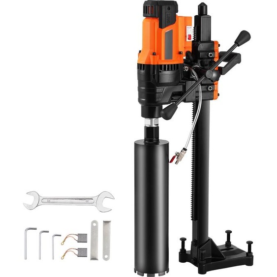 Carotteuse SucceBuy, diamètre de perçage 0,8 - 9,8 pouces, carotteuse à béton robuste 3200W avec support et embout, utilisation à sec/à leau, pour le béton, la brique, le marbre