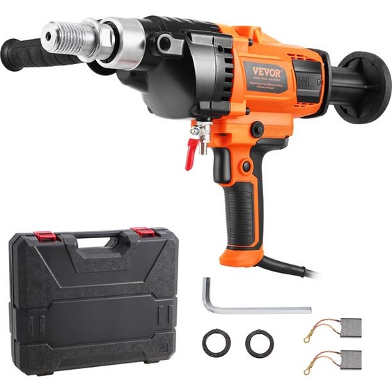 Carotteuse VEVOR Carotteuse diamantée 2-16 cm de diamètre de forage et sac de transport, carotteuse à béton robuste 2000 W, utilisation à sec et à leau, pour le carottage du béton et le mélange de peinture