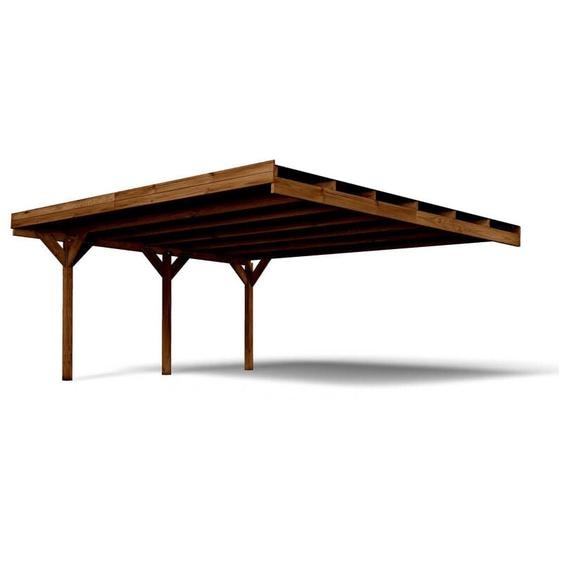 Carport en bois traité 2 voitures 29,9 m² - Victor