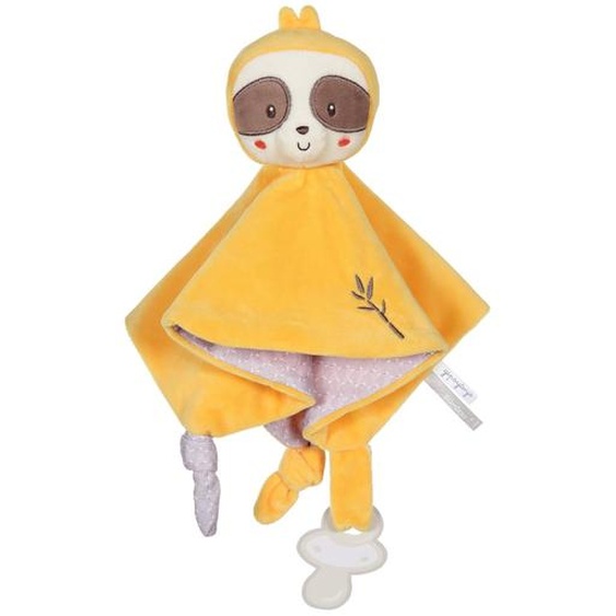 Carré Doudou Bebe Bamboo - Paresseux - 24 Cm S/carte Jaune