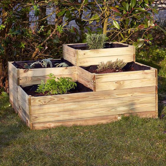 Carré potager 4 bacs en bois