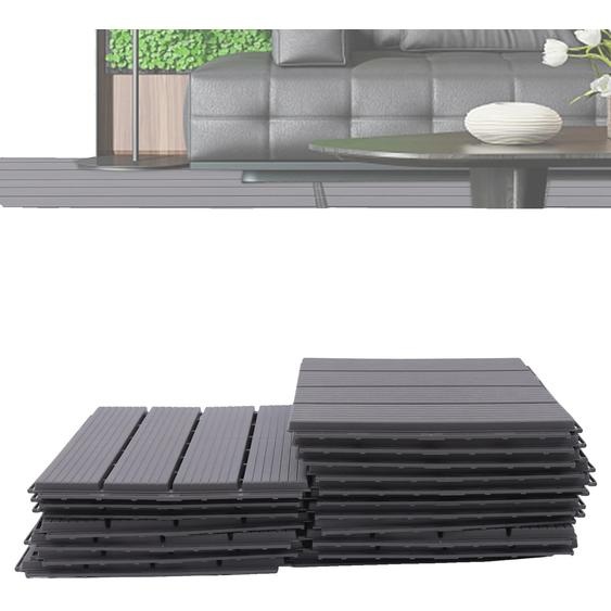 Carreaux de terrasse reliés, matériau PP durable, design antidérapant, installation DIY facile ,