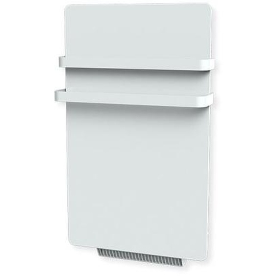 Radiateur sèche-serviette Carrera 500W - Verre lcd - Avec soufflerie 900W (1400W) - Blanc