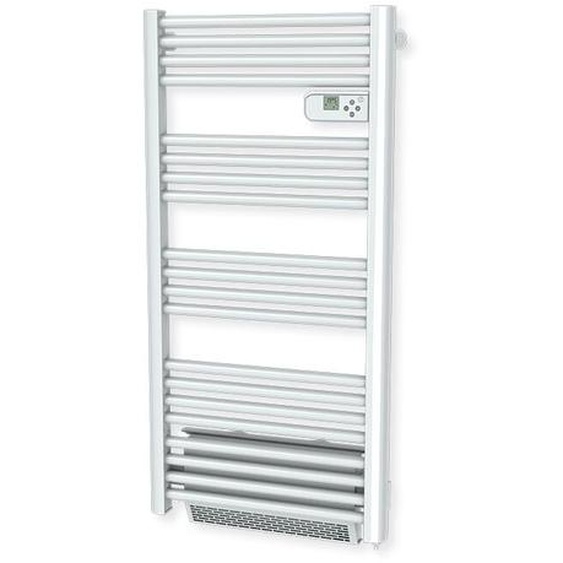 Carrera - Radiateur sèche-serviette 750W + soufflerie 1000W (1750W) - Tubes ronds - Blanc