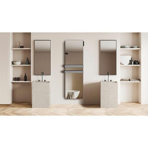 Radiateur seche Serviette verre miroir 1100W lcd - Miroir - Carrera