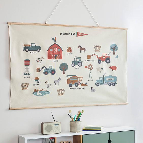 Carte dapprentissage engins de ferme rouge