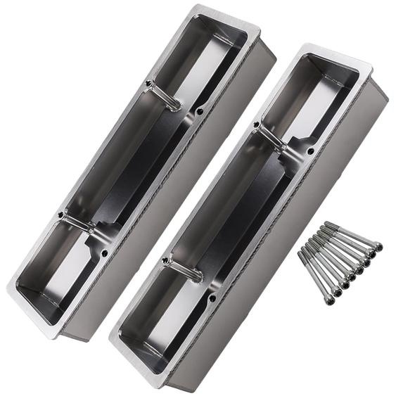 Carter dhuile haut en aluminium pour soupapes à culbuteurs, adapté aux moteurs SBC 283-400, avec orifice de ventilation à chicane, construction en aluminium durable