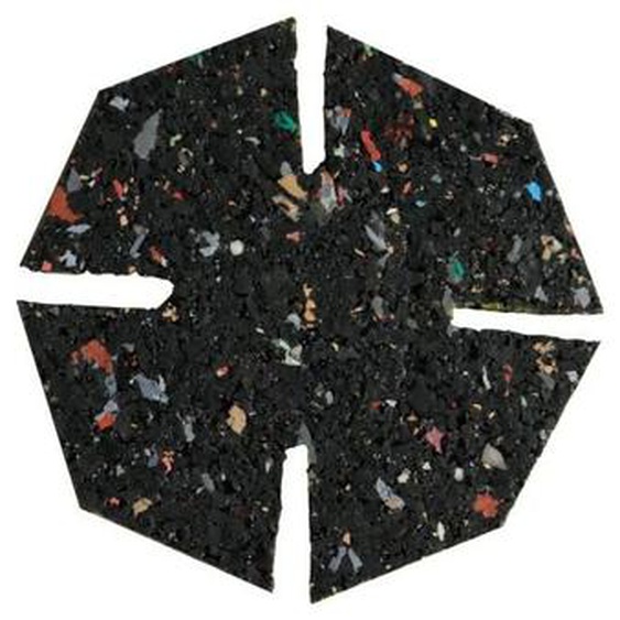 Carton de 100 Cales Amortisseurs en Gomme Contact PNEU Recyclé pour Plot Dalle Jouplast
