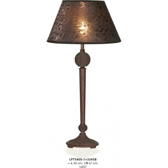 Casa Padrino Baroque Lampe de Table Marron 45 x H 67 cm - Lampe de Table de Luxe - Nostalgique et Somptueuse