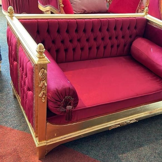 Casa Padrino Baroque Lit pour chien Lila / Gold - Lit pour chien de style antique fait à la main - Meubles somptueux pour chiens de style baroque - Meubles pour animaux de style antique - Meubles pour animaux de style baroque