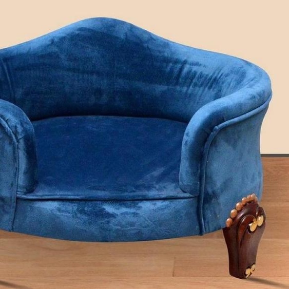 Casa Padrino Baroque Lit pour chien Royal Bleu / Marron / Or - Meubles baroques pour chiens - Meubles baroques pour animaux - Meubles somptueux pour animaux de style baroque