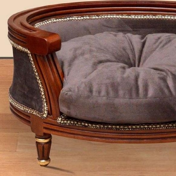 Casa Padrino Baroque Lit pour Chien Royal Marron / Marron / Or - Meubles Baroques pour Chiens - Meubles Baroques pour Animaux - Meubles de Style Baroque