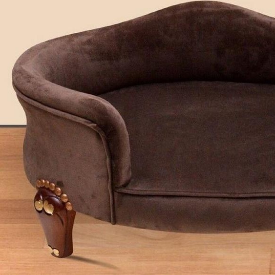 Casa Padrino Baroque Lit pour chien Royal Marron / Marron / Or - Meubles pour chiens baroques - Meubles pour animaux de style baroque