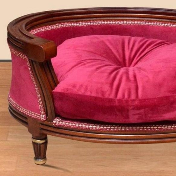 Casa Padrino Baroque Lit pour Chien Royal Rouge Boardeaux / Marron / Or - Meubles Baroques pour Chiens - Meubles Baroques pour Animaux - Meubles de Style Baroque