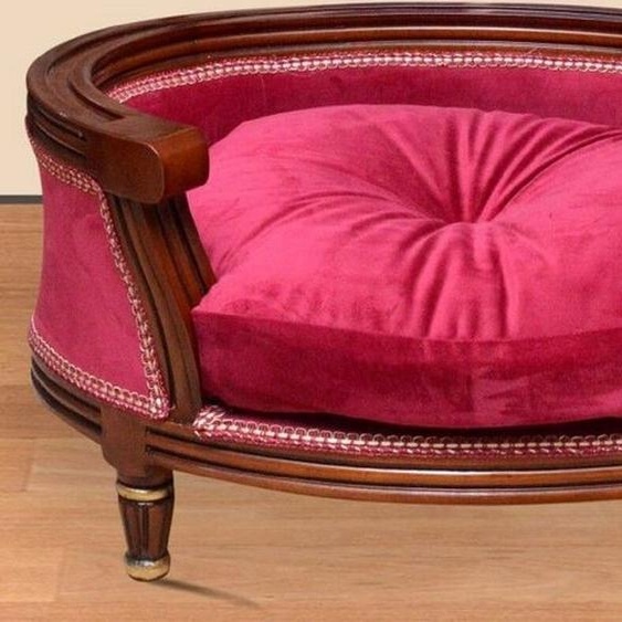 Casa Padrino Baroque Lit pour Chien Royal Rouge Boardeaux / Marron / Or - Meubles Baroques pour Chiens - Meubles Baroques pour Animaux - Meubles de Style Baroque