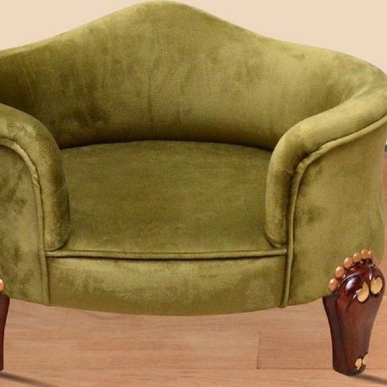 Casa Padrino Baroque Lit pour chien Royal Vert / Marron / Or - Meubles pour chiens baroques - Meubles baroques pour animaux - Meubles somptueux pour animaux de style baroque