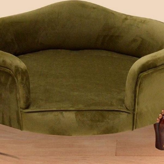Casa Padrino Baroque Lit pour chien Royal Vert / Marron / Or - Meubles pour chiens baroques - Meubles pour animaux de style baroque