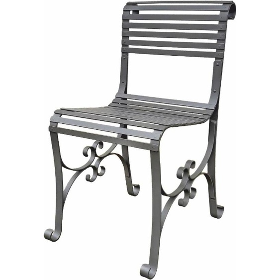 Casa Padrino Chaise de jardin Art nouveau en fer forgé Gris - Meubles de jardin et de terrasse