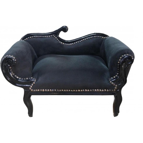 Casa Padrino Chaise longue baroque pour chiens et chats Canapé Noir /Noir Lit pour chien et chat - Edition limitée