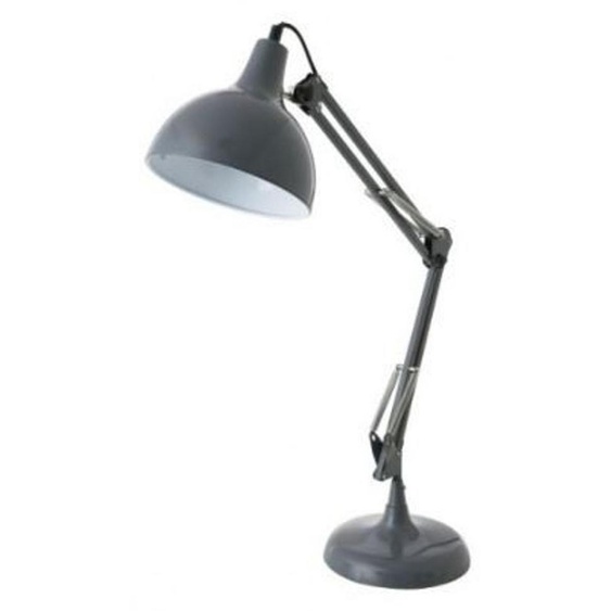 Lampe de table Casa Padrino, design classique, couleur gris, métal, diamètre 20 cm x hauteur 68 cm - Élégante lampe de bureau