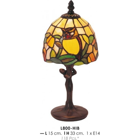Casa Padrino Lampe de table Tiffany Ø 15 x H. 33 cm - Lampe de bureau de luxe