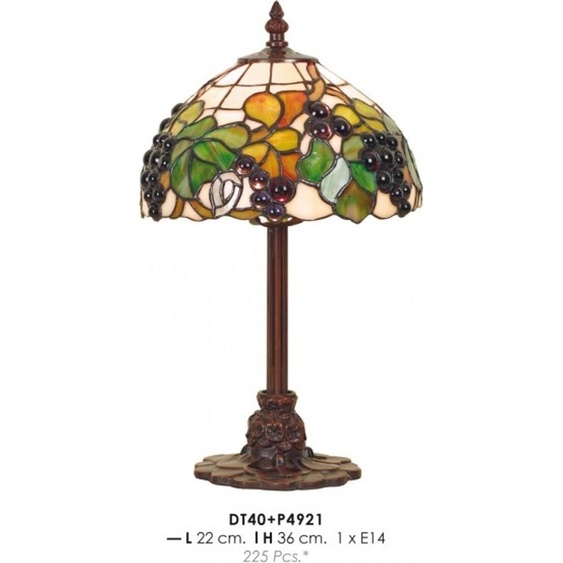 Casa Padrino Lampe de table Tiffany Ø 22 x H. 36 cm - Lampe de bureau faite main