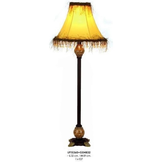 Casa Padrino Lampe tabouret baroque avec abat-jour nostalgique - Lampe de table de style baroque