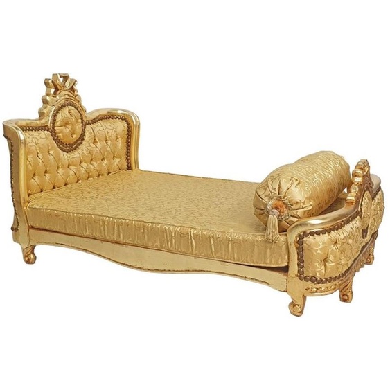 Casa Padrino Lit de chien baroque motif or / or antique - Lit de chien de style antique fait à la main - Meubles somptueux pour chiens de style baroque - Meubles pour animaux de style antique - Meubles pour animaux de style baroque