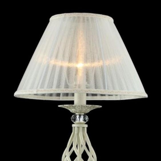 Casa Padrino Luxe Lampe de table cristal Crème Or / Abat-jour Crème 32 x 56 cm - Lampe - Luxury Collection