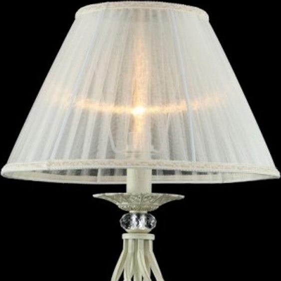 Casa Padrino Luxe Lampe de table cristal Crème Or / Abat-jour Crème 32 x 56 cm - Lampe - Luxury Collection