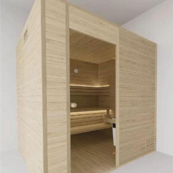 Casa Padrino Sauna intérieur de luxe pour 6 personnes Couleurs naturelles 200 x 200 x H. 190 cm