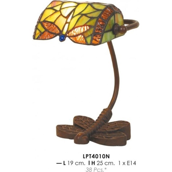 Casa Padrino Tiffany Lampe de Table Ø 19 x H. 25 cm - Lampe de Bureau Tiffany