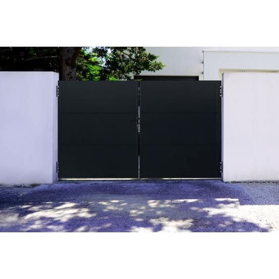 Casanoov - Portail acier battant 3m nali H.180cm Noir mat