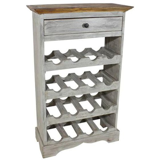 Casier à bouteilles - vidaXL - Bois massif de récupération - 55 x 23 x 85 cm - Style antique - Salle à manger