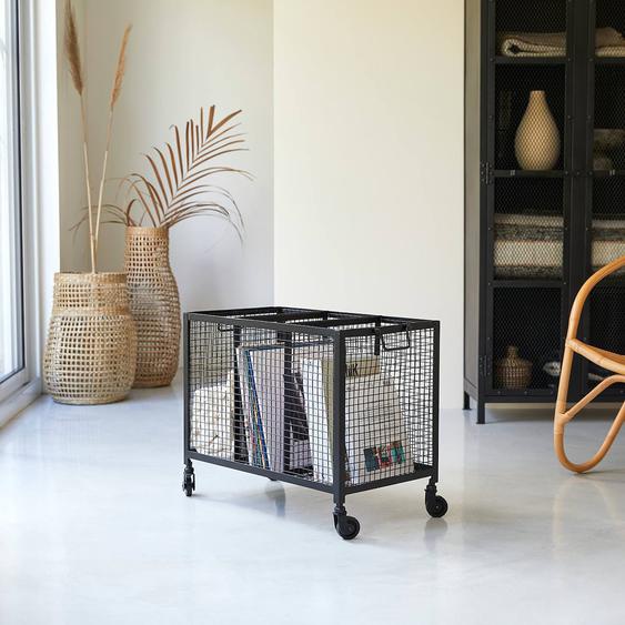 Casier À Jouets Enfant En Métal Industriel Noir