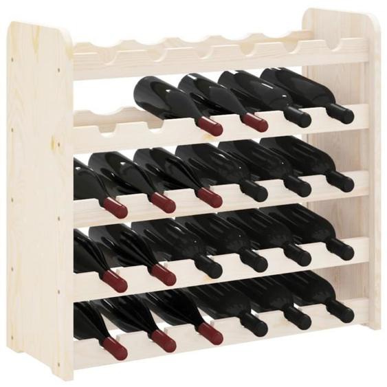Casier à vin - MOTHINESSTO - 67,5x25x60 cm - Bois de pin massif - 5 niveaux - 30 bouteilles