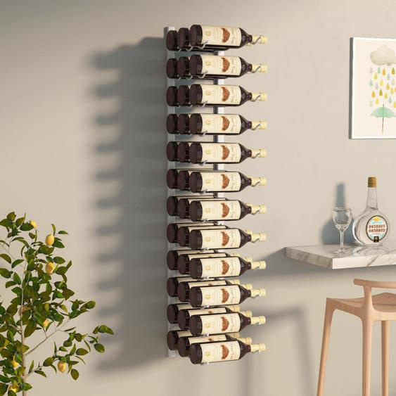 Casier à vin mural pour 36 bouteilles Blanc Fer