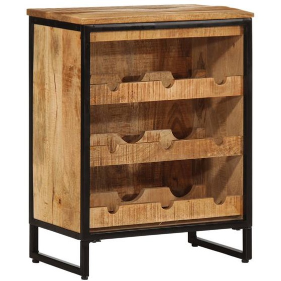 Casier à vin pour 9 bouteilles bois massif de manguier