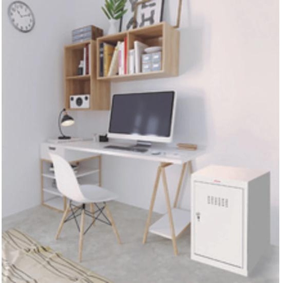 Casier cubique CL0644, serrure à clé, gris clair