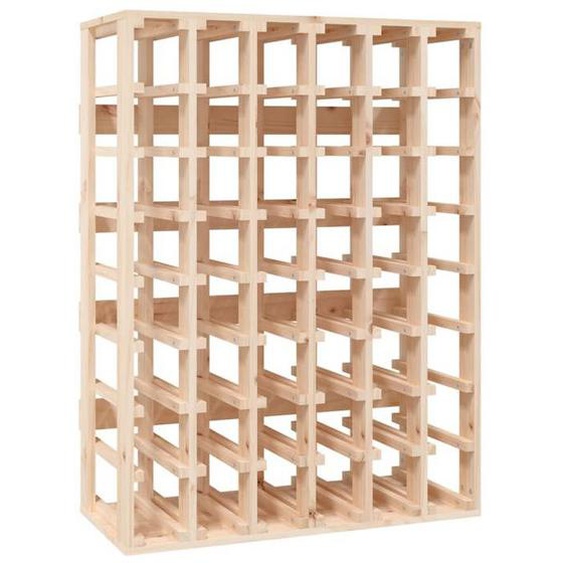 Casier range bouteilles etagere de rangement jusqu a 48 bouteilles de vin 70 x 33 x 94 cm bois de pin brun DEC024361