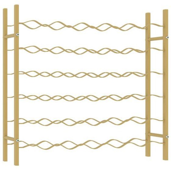 Casier range bouteilles etagere de rangement vin pour 36 bouteilles en metal dore DEC024319