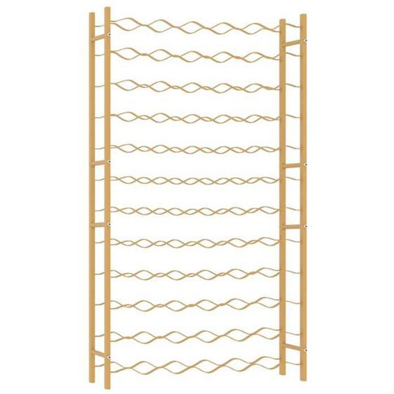 Casier range bouteilles etagere de rangement vin pour 72 bouteilles 12 niveaux en metal dore DEC024337