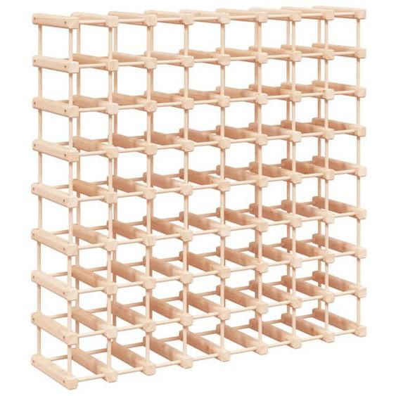 Casier range bouteilles etagere de rangement vin pour 72 bouteilles 90,5 x 23 x 90,5 cm en bois de pin DEC024404