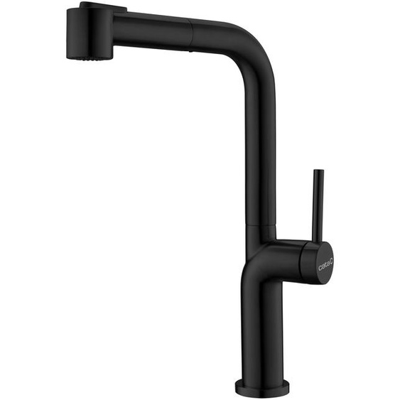 CATA BSE, à traction, noir, acier inoxydable, poignée à levier, auto-serrant, 3/8