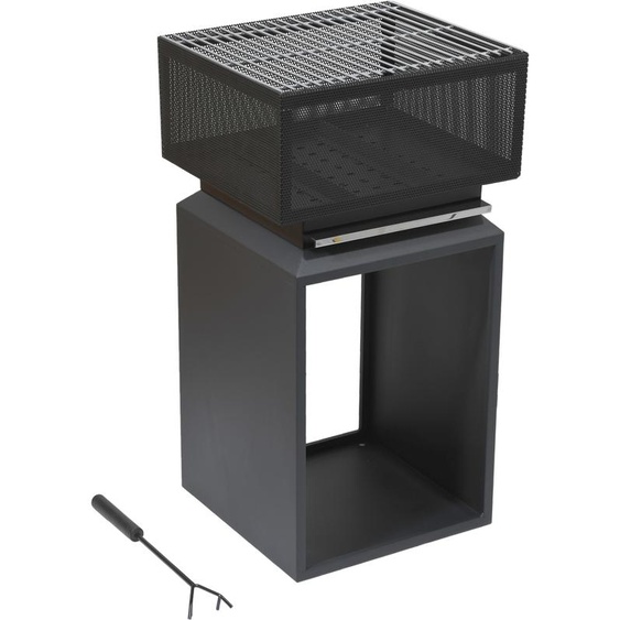 Cattara 13007 - Cheminée CUBE avec grille 74cm
