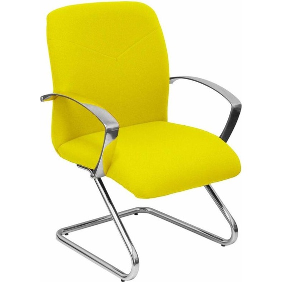 Caudete Fauteuil avec piètement traîneau Bali jaune