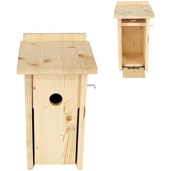 CAWI Nest pour caméra Blink (caméra non incluse) - Bois écologique, protection contre les prédateurs, sans fil, pour lobservation des oiseaux dans le jardin