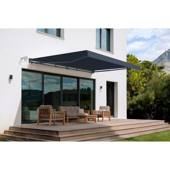 Cazeboo - Store banne semi-coffre motorisé fazzio 5x3m Gris