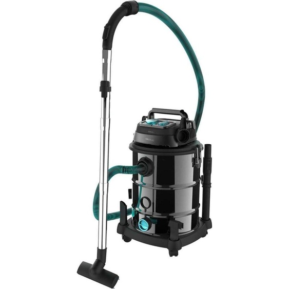 Cecotec 08572, 1600 W, tambour sous vide, sec&humide, sans sac, 30 l, noir, inox